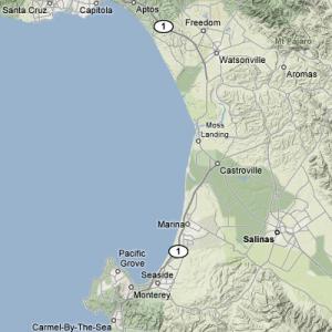 California service area map